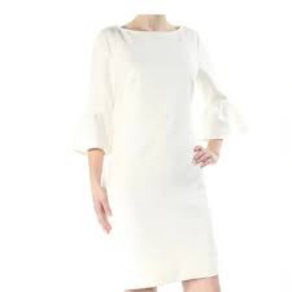 American Living bell sleeve white dress‎ Size 12